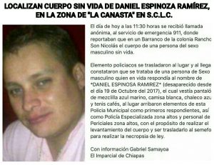 Fue encontrado muerto.